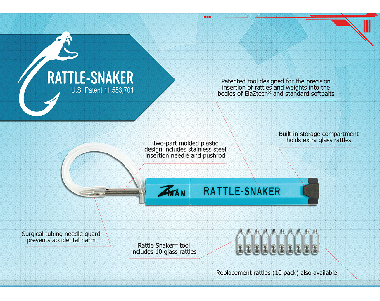 Z-Man Rattle-Snaker Replacement Rattles 10 Pack